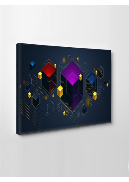 LED Işıklı 3D Dekoratif (Hediyelik Kanvas Tablo) 70 x 50