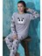 Pijama Evi Gri Life Panda Desenli Kız Çocuk Peluş Pijama Takımı 1