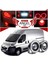 Peugeot Boxer Uyumlu, Universal Mercekli LED Angel Sis Farı, 76MM Kırmızı Renk 1