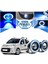Fiat Fiorino Uyumlu, Universal Mercekli LED Angel Sis Farı, 76MM Buz Mavi Renk 1