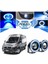 Fiat Ducato Uyumlu, Universal Mercekli LED Angel Sis Farı, 76MM Buz Mavi Renk 1