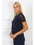 Moda Çizgi Kadın Kolu Dantelli Penye Pijama Takım 4150 3