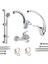 Kca Sürgülü Duş - Banyo - Lavabo - Mutfak Bataryası Çeşmesi Musluğu 4'lü Set 1