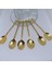 Osmanlı Motifli Retro Dizayn Gold Çay Kaşığı 6'lı 2
