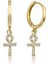 Kairos Jewelry 14 Ayar Altın Eternal Ankh Hoop Küpe KRS-K68-14GEZ 1