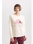 Fall in Love Baskılı Uzun Kollu Pijama Takımı A9968AX23WN 3