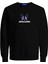 Bisiklet Yaka Siyah Erkek Sweatshirt 12248906 1
