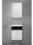 Miniço-SB-Ebeveyn 45 cm x 28 cm Ayna Dolaplı Lüx Lavabolu Banyo Dolabı 1