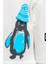 %100 Pamuklu Penguen Baskılı Uzun Kollu Kız Çocuk Bisklet Yakalı Sweatshirt 1-5 Yaş 875 4