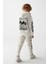 04 - 08 Yaş Erkek Çocuk Krem Renk Western Kapşonlu Sweat Pantolon Takım 2
