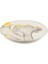 Amorf Sarı Seramik Pasta Tabağı 23CM 2