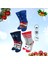 3 Çift Unisex Yılbaşı Christmas Temalı Kışlık Havlu Soket Yeni Yıl Çorapları 37-40 1