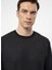 O Yaka Slim Fit Armürlü Siyah Erkek Kazak TR2013700261 3