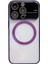 Apple iPhone 14 Pro Max Uyumlu Full Lens Magsafe Tam Kamera Korumalı Mor Kılıf 1