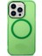 Apple iPhone 13 Pro Max Uyumlu Sert Parlak Magsafe Kılıf Mika Yeşil 1