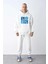 Erkek Beyaz Bugsbunny Baskılı Pamuklu Penye Kumaş Sweatshirt 1