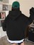 Siyah Kadın Sweatshirt Nice Baskılı Kapüşonu Rahat Giyim Oversize Sweatshirt 3