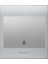 Viko Panasonic Thea Blu Light Anahtar, Çerçeve Chrome Matt+Beyaz, Kapak Metalik Beyaz 1