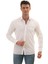 Beyaz Sade Düz Pamuk Slim Fit Erkek Gömlek 3