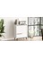 Leena 75 cm Ofis Dolabı 3 Kapaklı Metal Ayaklı Beyaz LA8B-W 3