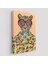 Kokoş Leopar, Çiçek Taçlı Sosyetik Leopar Tablosu -6325 2