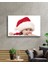 Kırmızı Noel Şapkalı Bebek Cam Tablo 2