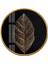 Gold Yaprak Yuvarlak Cam Tablo 2