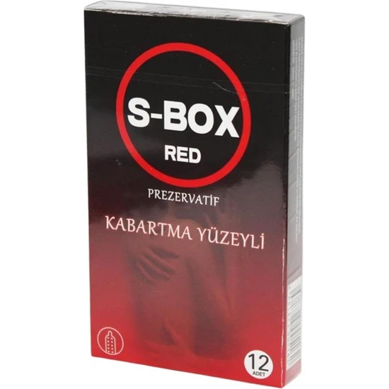Muhtelif S-Box - Prezervatif Red Haz Kabartma Yüzeyli 12Lİ Latex Kondom