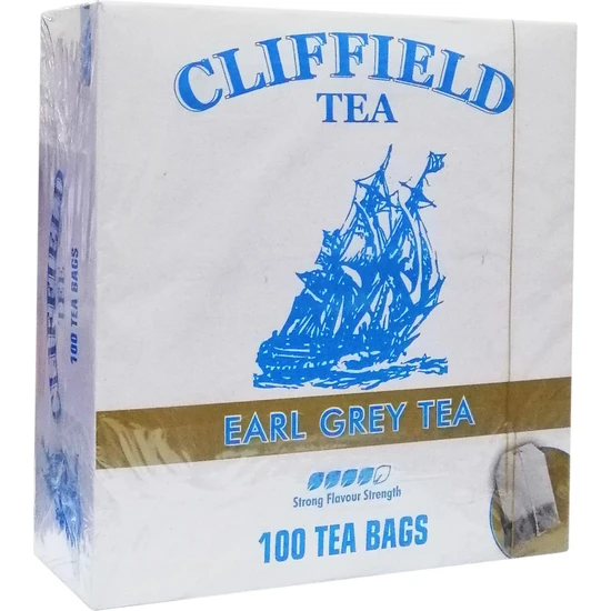 Cliffield Earl Grey Tea Bardak Poşet Çay 100 Adet