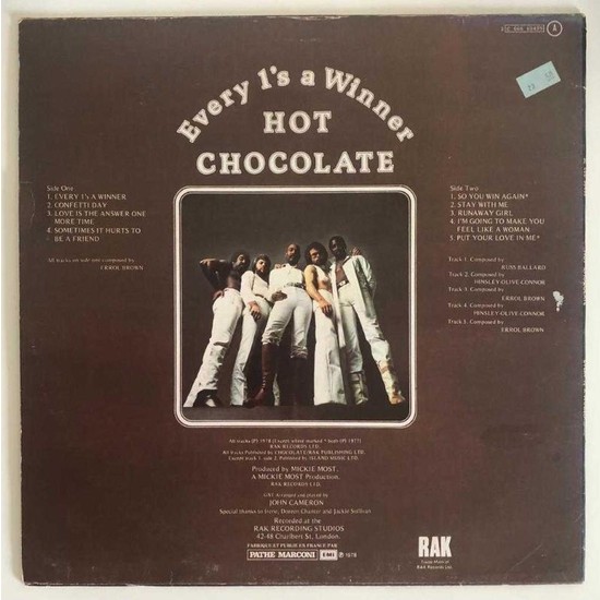 Rak Record Hot Chocolate Every 1s A Winner Plak 1978 Fiyatı 