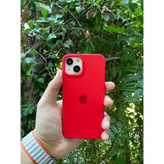 Meri Case Apple iPhone 13 Uyumlu Logolu Içi Kadife Lansman Kılıf Arka Kapak