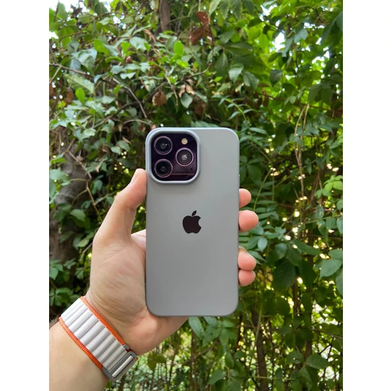Meri Case Apple iPhone 15 Pro Max Uyumlu Logolu Içi Kadife Lansman Kılıf Arka Kapak