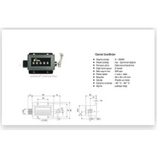 Dekals 1 Adet Mekanik Darbe Sayıcı Sayı Sayaç Numaratör 5 Haneli