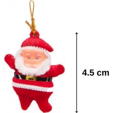 Patladı Gitti Yılbaşı Ağaç Süsleme Seti 4.5 cm Noel Baba 6 Lı