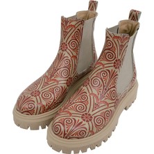 Kadın Vegan Deri Çok Renkli Bilekte Bot - Majestic Gold Tasarım