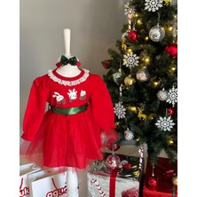 Soft and Baby Kız Çocuk Yeni Yıl Tüllü Yılbaşı Elbise Taç Hediyeli