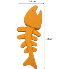 Leo Shop BUFFER® Balık Kemiği İskelet Şekilli Renkli Plastik Kedi Oyuncağı