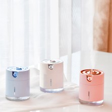 Talent 300 ml Ultrasonik Hava Nemlendirici Yumuşak Işık USB Uçucu Yağ Difüzörü Araba Arıtma Anyon Mist Maker Beyaz (Yurt Dışından)