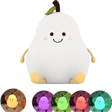 Talent Çocuklar Için Gece Lambası, Silikon Kreş Armut Lambası, Meyve Gece Lambası, Yatak Odası Için Squishy Gece Lambası, Başucu Lambası (Yurt Dışından)