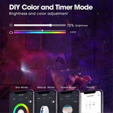 Talent Tuya Wifi Akıllı Aurora Galaxy Yıldız Projektör Gece Lambası Alexa Ses Kontrolü App Kontrolü LED Işık Çocuk Bebek Hediye (Yurt Dışından)