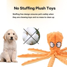 Fsfeng Köpek Cırlak Oyuncaklar Ahtapot - Yavru Köpek Diş Çıkarma Için Doldurma Kırışık Peluş Köpek Oyuncakları, Küçük ve Orta Köpekler Için Dayanıklı Interaktif Köpek Çiğneme Oyuncakları (Yurt Dışından)