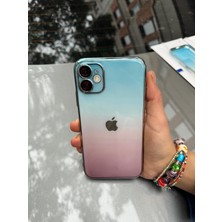 SPHONE Iphone 11 Kılıf Kamera Korumalı Renk Geçişli Şeffaf Sert Rainbow Silikon Kapak