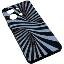 Karleader Vivo Y36 Kılıf Siyah 3D Üç Boyutlu Desenli Telefon Kapağı Tam Koruma