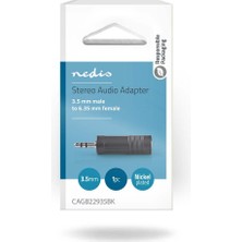 Nedis 3.5 mm Erkek - 6.35 mm Dişi Çevirici Stereo Adaptör