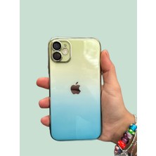 SPHONE Iphone 11 Kılıf Kamera Korumalı Renk Geçişli Şeffaf Sert Rainbow Silikon Kapak