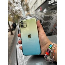 SPHONE Iphone 11 Kılıf Kamera Korumalı Renk Geçişli Şeffaf Sert Rainbow Silikon Kapak