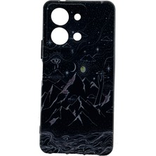 Karleader Vivo Y36 Kılıf Siyah Akşam Dağ Manzara Desenli Telefon Kapağı Tam Koruma
