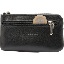 Tergan  Siyah Hakiki Deri Unisex Anahtarlık - S1AN00000063-A97