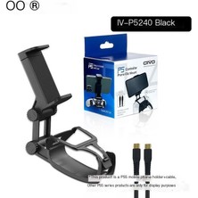 Junjue Ps5 Kablosuz Bluetooth Kontrol Cihazı Ayarlanabilir Stand/otg Veri Kablosu-Siyah (Yurt Dışından)