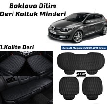Fruens Renault Megane 3 2009-2016 Arası Siyah Deri Oto Koltuk Minderi